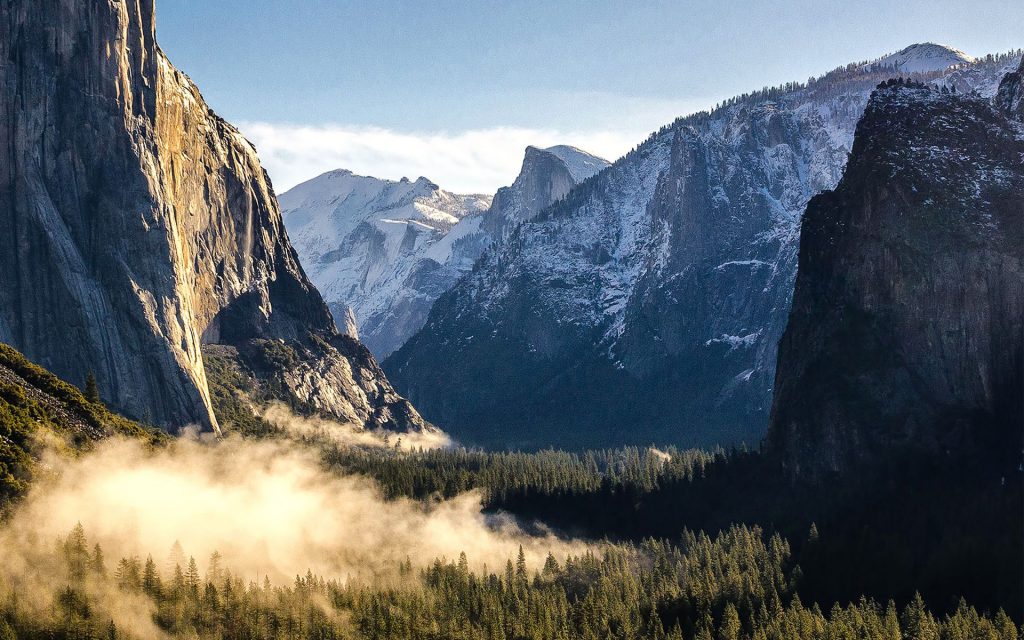 Mountains Of Yosemite National Park Fhd Wallpaper