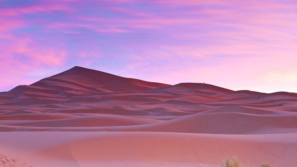 Pinkish Sahara Desert Morocco In Evening Fhd Wallpaper