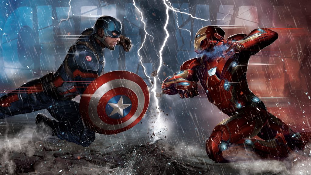Powerful Captain America Civil War 5k Uhd Movie Wallpaper