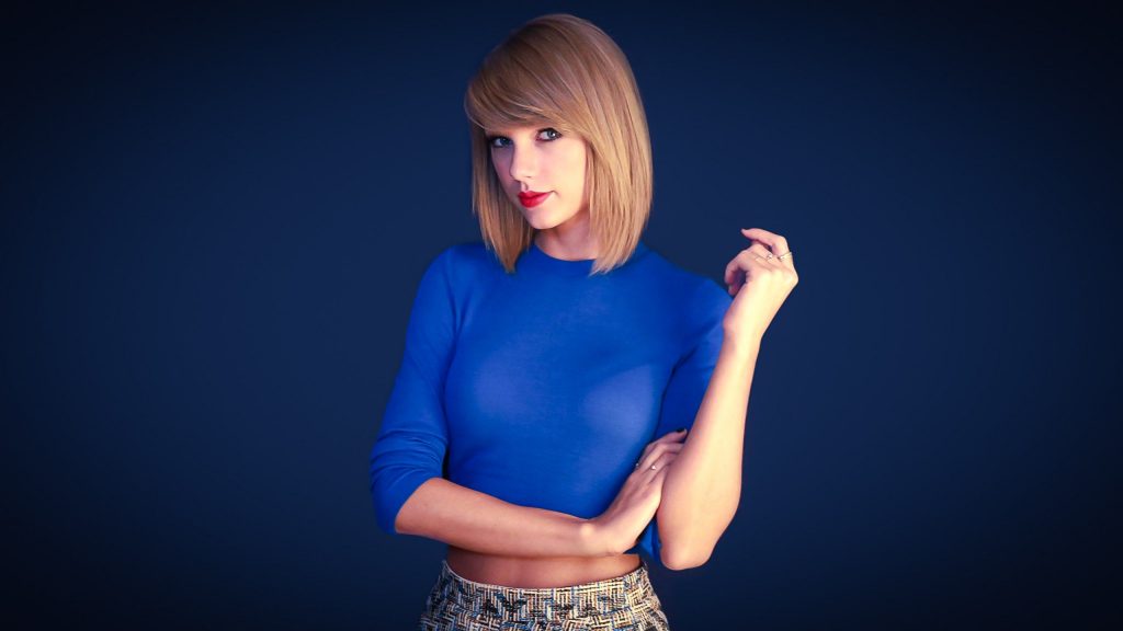 Prety Taylor Swift In Blue Fhd Wallpaper