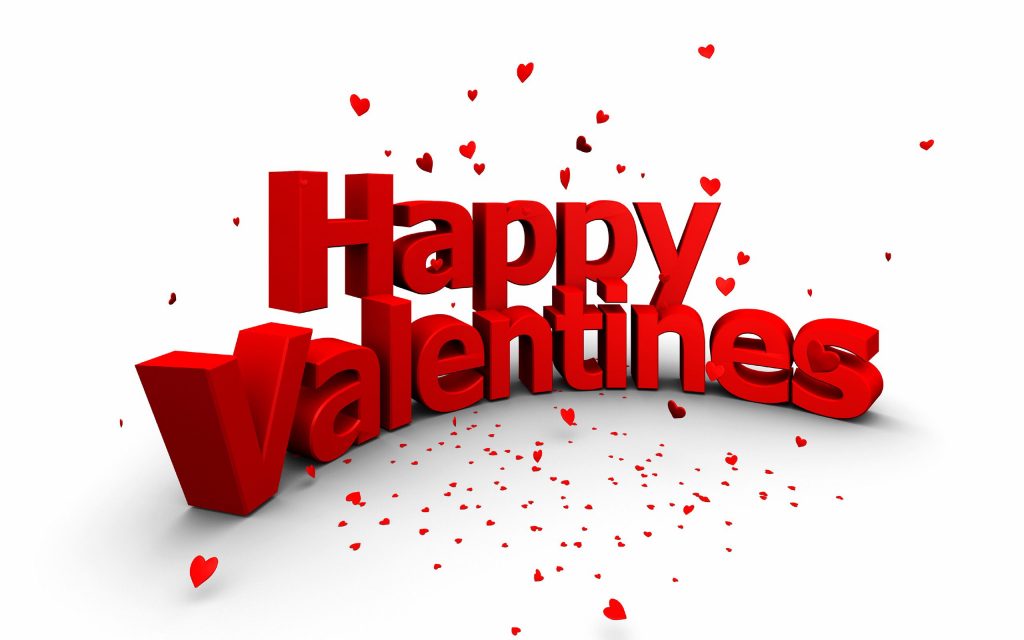 Red 3d Happy Valentines Fhd Wallpaper