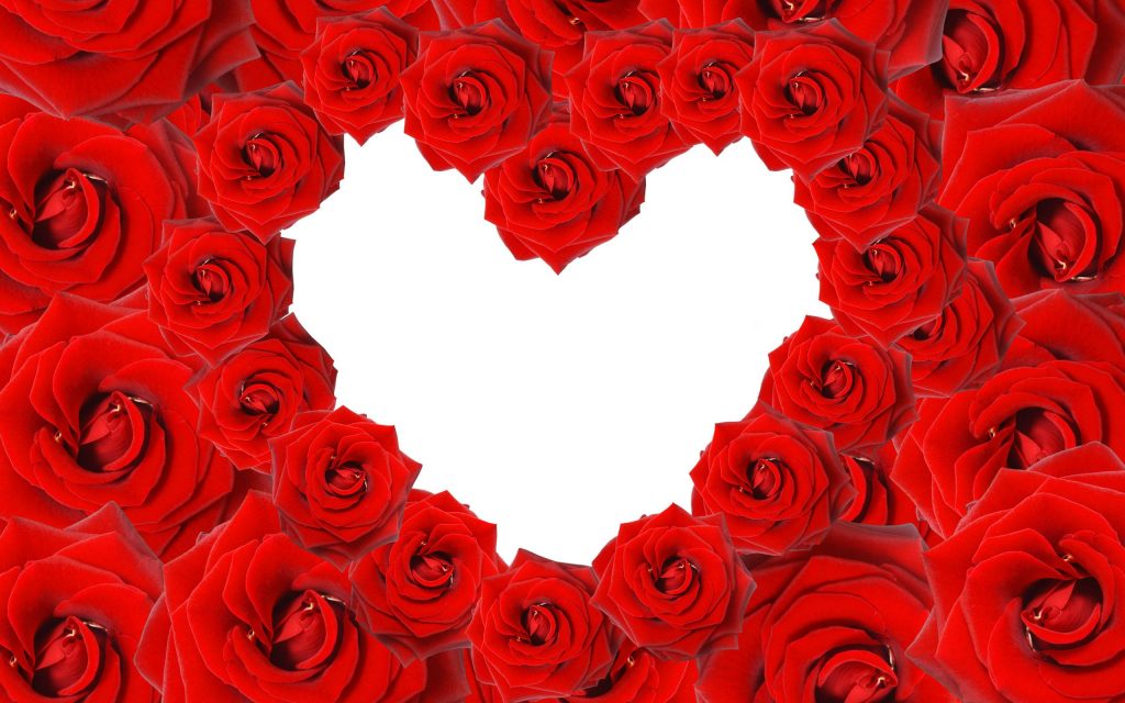 Red Roses Love Heart Fhd Wallpaper
