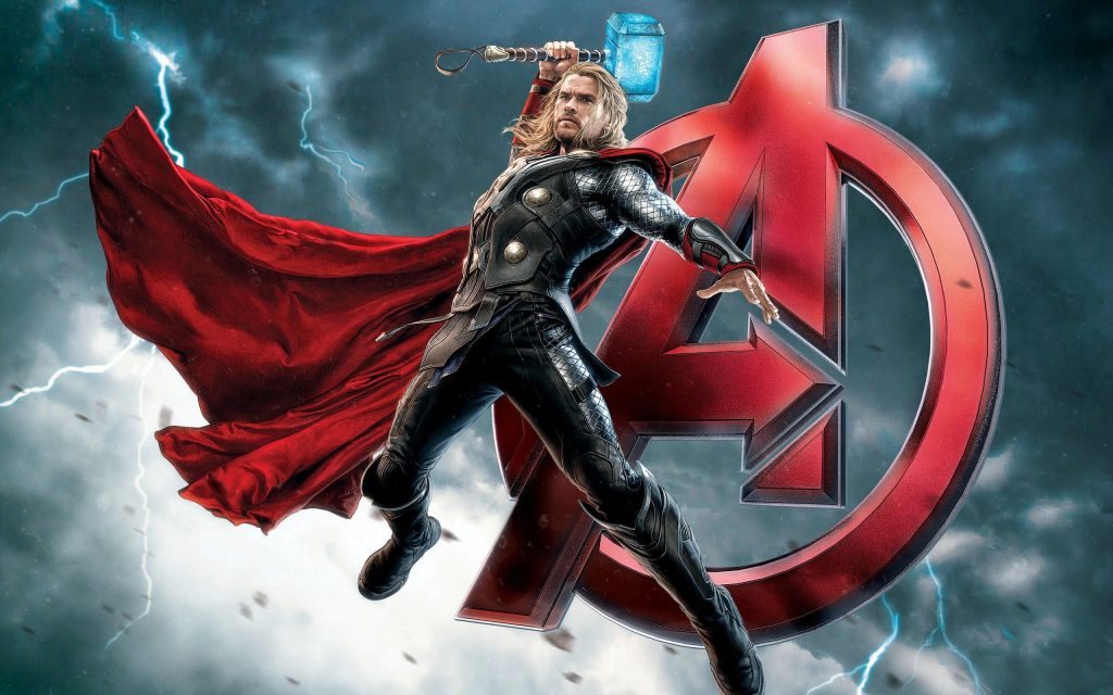 Stately Thor Avengers Graphic Poster Fhd Wallpaper