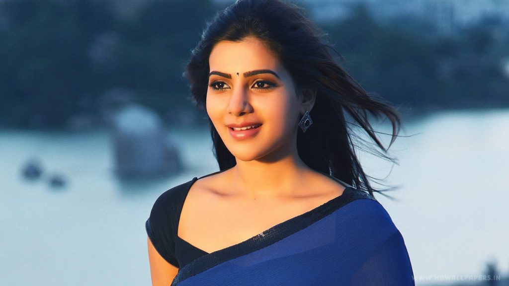 Stunning Actress Samantha In Saree Fhd Wallpaper