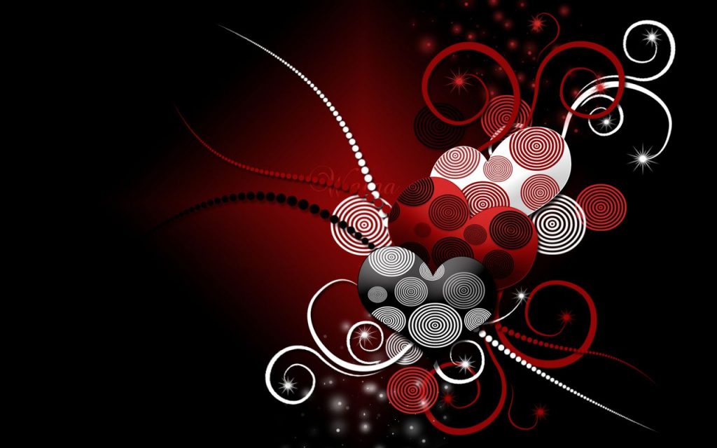 Vectoral Rounded Love Heart Hd Wallpaper