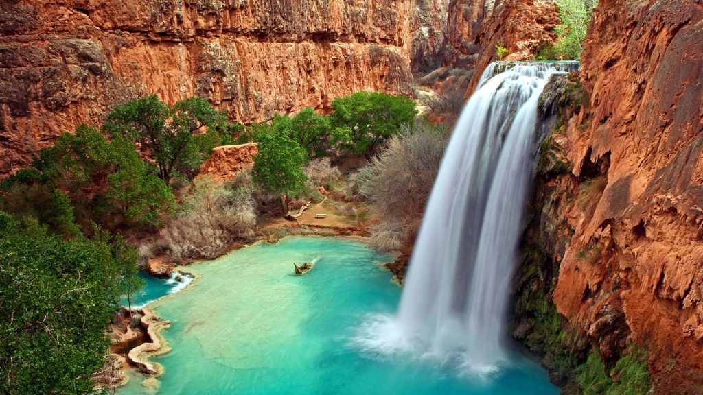 Wonderous Arizona Waterfalls Fhd Wallpaper