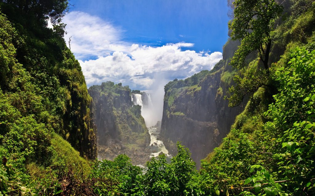 Wonderous View Of Victoria Falls Zambia Fhd Wallpaper