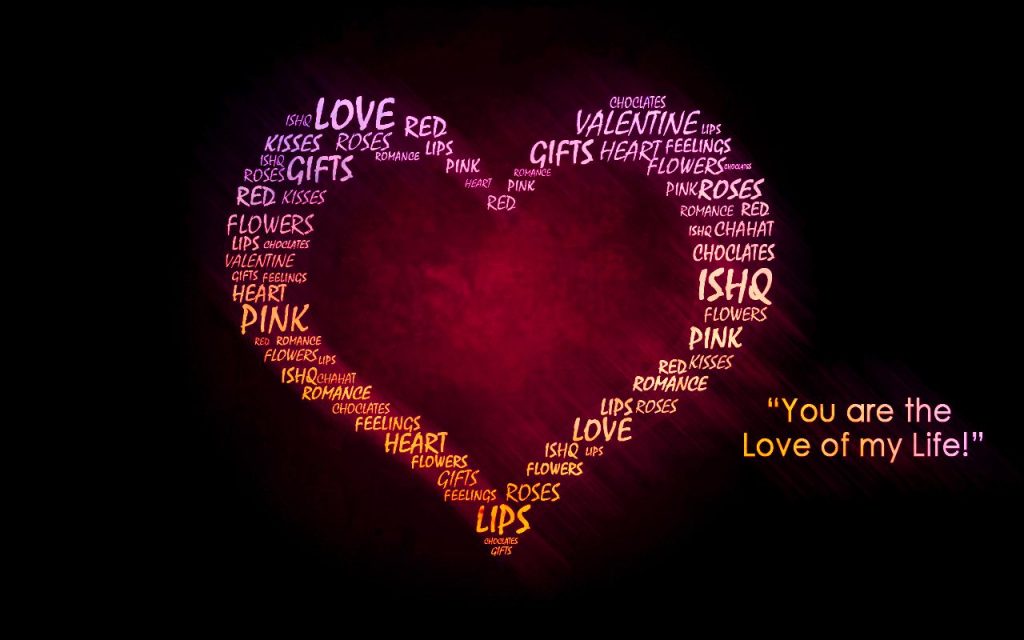 Words Of Love Heart Fhd Wallpaper