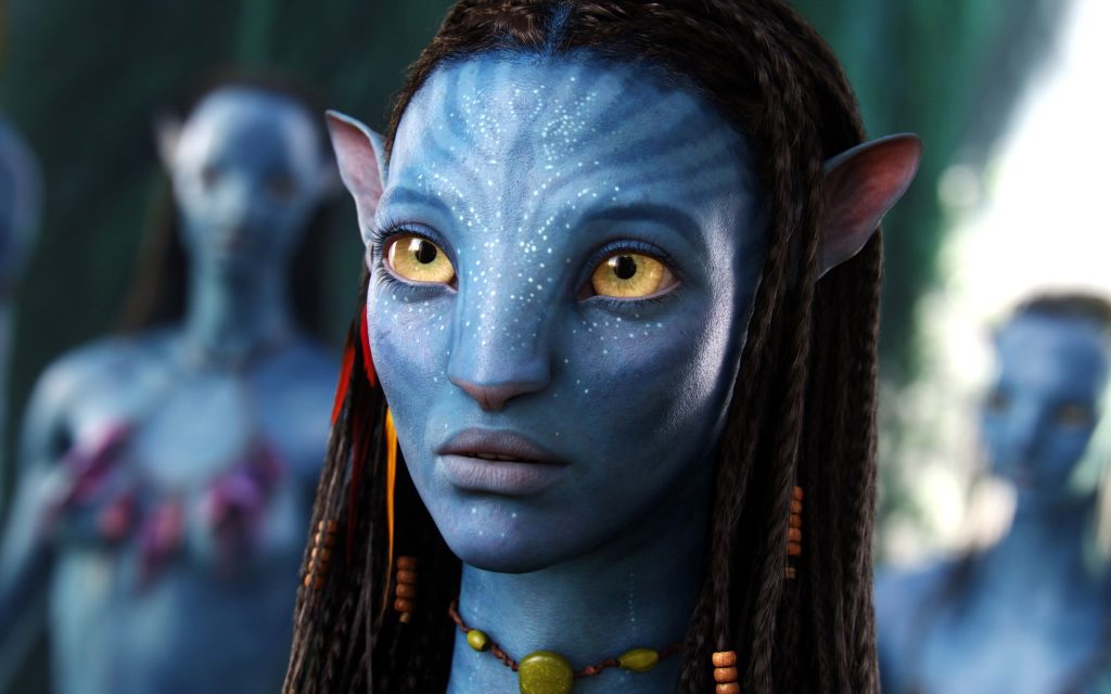 Zoe Saldana As Neytiri In Avatar Fhd Movie Wallpaper
